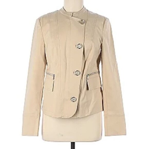 Per Se By Carlisle Womens Size 2 Tan Jacket Blazer‎ - Picture 1 of 12